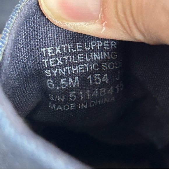 Tory Burch Navy Canvas Espadrille Lace Up Ankle Bootie Flats - Picture 14 of 16